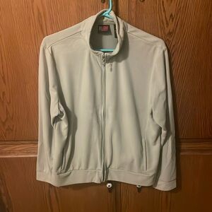 Light green front zip jacket